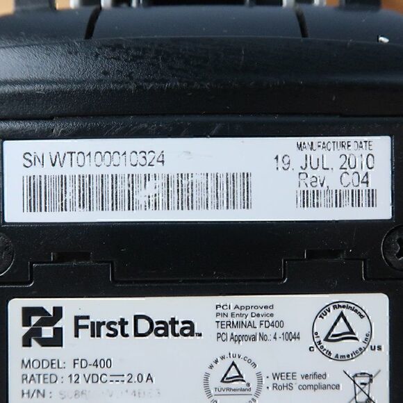 FIRST DATA FD400 CREDIT/DEBIT CARD READER PROCESSING MACHINE - Picture 6 of 7
